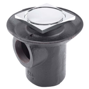 124RCINOX Coladera una boca con rejilla cuadrada inox