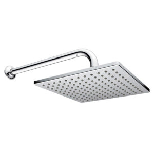 2261B Regadera de plato cuadrada de 22 cm con brazo y chapetón