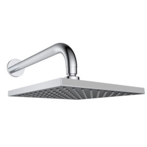 2262B Regadera de plato cuadrada de 20 cm con brazo y chapetón