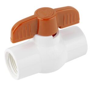 570.38 Válvula de esfera de PVC, roscable de 1 1/2"