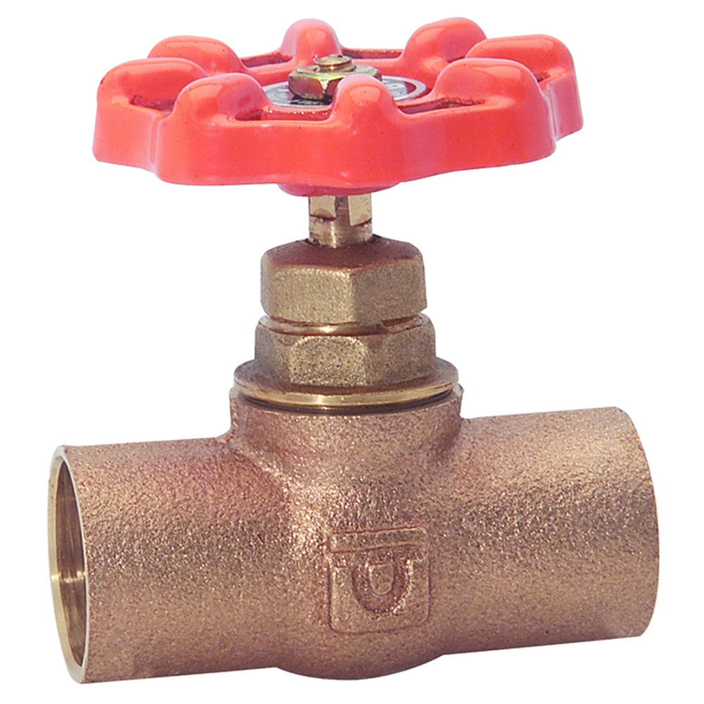 765.25 Válvula de globo soldable, compacta de bronce de 1"