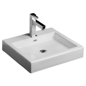 LV1021A021 Lavabo KUB de 1 taladro (Blanco)